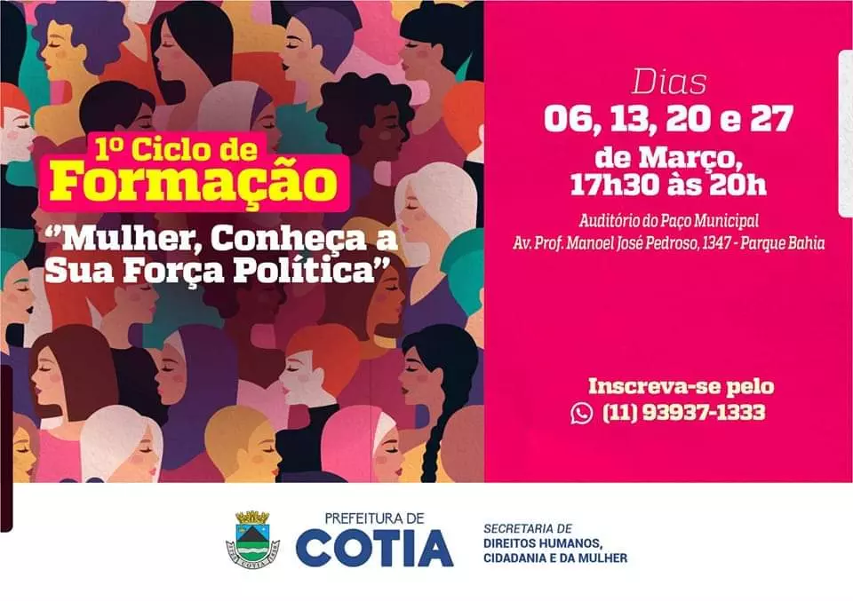 Abertas as inscrições para o 1º Ciclo de Formação ‘Mulher, conheça a sua força política’